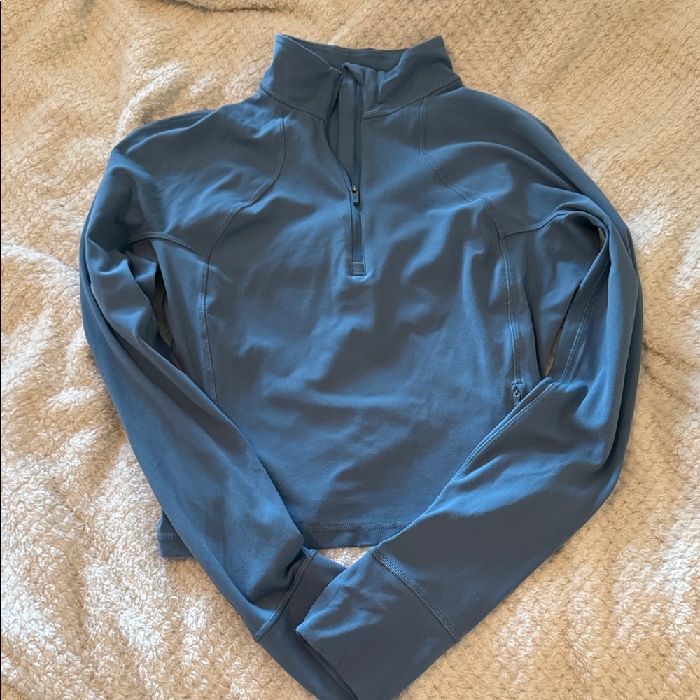 Blue Quarter-Zip Pullover